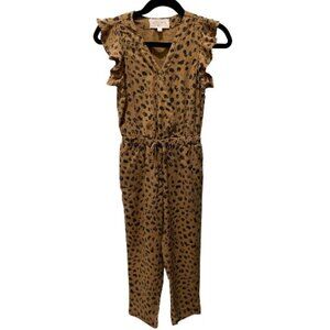 Bella Dahl Girls Jumpsuit Size: 4/5 Color: Brown Leopard